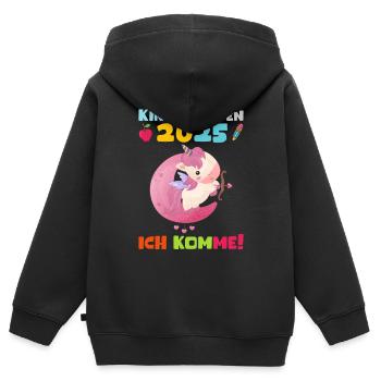 Kindergarten 2025 Girl Gift Kita 2025 Decoration - Kids Premium Organic Zip-up Hoodie - black - Back - AI Model Kid Male (0cm)