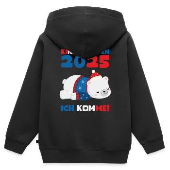Kindergarten 2025 Children Gift Kita 2025 Decoration - Kids Premium Organic Zip-up Hoodie - black - Back - AI Model Kid Male (0cm)