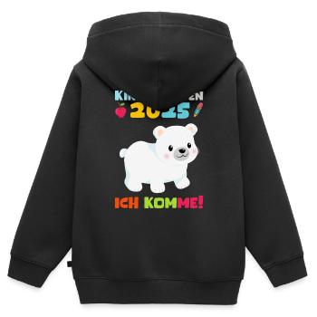 Kindergarten 2025 Children Gift Kita 2025 Decoration - Kids Premium Organic Zip-up Hoodie - black - Back - AI Model Kid Male (0cm)
