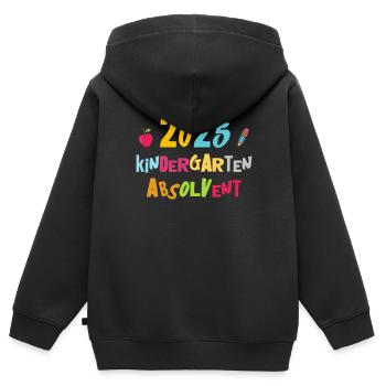 Abschied Kindergarten 2025 Geschenk Mädchen Jungen - Kinder Premium Organic Zip Hoodie - Schwarz - Hinten - AI Model Kid Male (0cm)