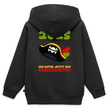 Kindergarten 2025 Children Gift Kita 2025 Decoration - Kids Premium Organic Zip-up Hoodie - black - Back - AI Model Kid Male (0cm)