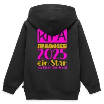Abschied Kindergarten 2025 Geschenk Mädchen Jungen - Kinder Premium Organic Zip Hoodie - Schwarz - Hinten - AI Model Kid Male (0cm)