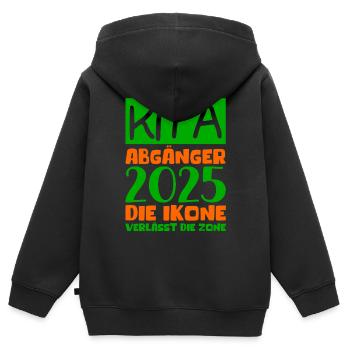 Abschied Kindergarten 2025 Geschenk Mädchen Jungen - Kinder Premium Organic Zip Hoodie - Schwarz - Hinten - AI Model Kid Male (0cm)