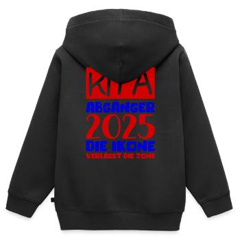 Farewell Kindergarten 2025 Gift Girl Boys - Kids Premium Organic Zip-up Hoodie - black - Back - AI Model Kid Male (0cm)