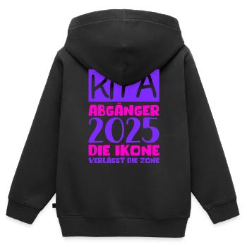 Farewell Kindergarten 2025 Gift Girl Boys - Kids Premium Organic Zip-up Hoodie - black - Back - AI Model Kid Male (0cm)