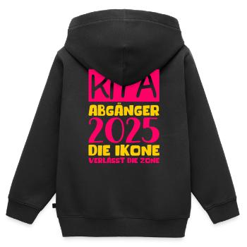 Farewell Kindergarten 2025 Gift Girl Boys - Kids Premium Organic Zip-up Hoodie - black - Back - AI Model Kid Male (0cm)