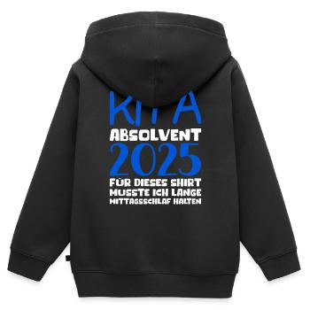 Farewell Kindergarten 2025 Gift Girl Boys - Kids Premium Organic Zip-up Hoodie - black - Back - AI Model Kid Male (0cm)
