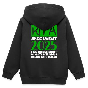 Abschied Kindergarten 2025 Geschenk Mädchen Jungen - Kinder Premium Organic Zip Hoodie - Schwarz - Hinten - AI Model Kid Male (0cm)