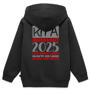 Farewell Kindergarten 2025 Gift Girl Boys - Kids Premium Organic Zip-up Hoodie - black - Back - AI Model Kid Male (0cm)