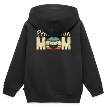 Perkussion Mama Retro Vintage Marching Band Design - Kinder Premium Organic Zip Hoodie - Schwarz - Hinten - AI Model Kid Male (0cm)