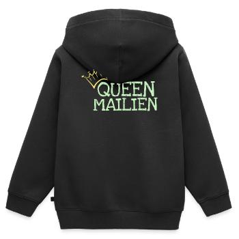 Mailien - Kinder Premium Organic Zip Hoodie - Schwarz - Hinten - AI Model Kid Male (0cm)