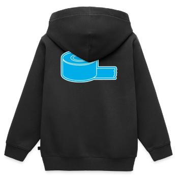 Adhesive Tape Roll Outline - Kids Premium Organic Zip-up Hoodie - black - Back - AI Model Kid Male (0cm)