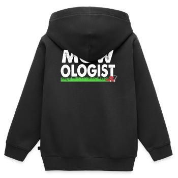 Rasen (Wiese) Rasenmäher - Kinder Premium Organic Zip Hoodie - Schwarz - Hinten - AI Model Kid Male (0cm)