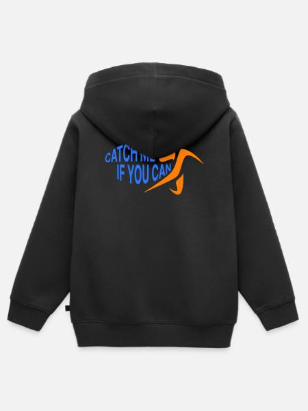 Handball | Catch me - Kinder Premium Organic Zip Hoodie - Schwarz