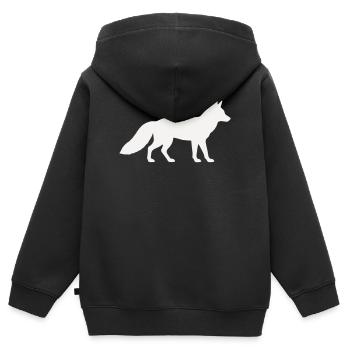 Fox - Kids Premium Organic Zip-up Hoodie - black - Back - AI Model Kid Male (0cm)