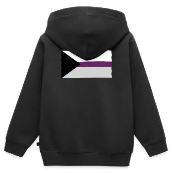 Demisexual Pride Flag - Kids Premium Organic Zip-up Hoodie - black - Back - AI Model Kid Male (0cm)