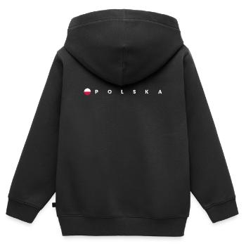 Polska-Flagge - Kinder Premium Organic Zip Hoodie - Schwarz - Hinten - AI Model Kid Male (0cm)
