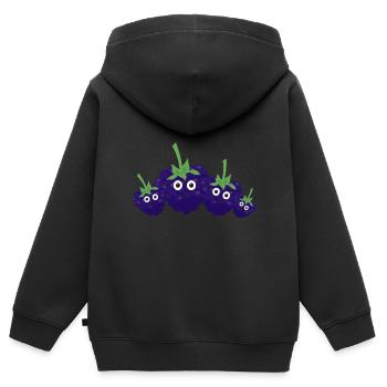 Blackberries,Family,Berries,Blackberry - Kids Premium Organic Zip-up Hoodie - black - Back - AI Model Kid Male (0cm)
