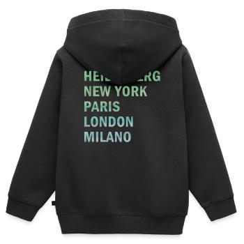 Metropole Heidelberg - Kinder Premium Organic Zip Hoodie - Schwarz - Hinten - AI Model Kid Male (0cm)