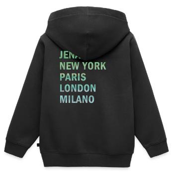 Metropole Jena - Kinder Premium Organic Zip Hoodie - Schwarz - Hinten - AI Model Kid Male (0cm)
