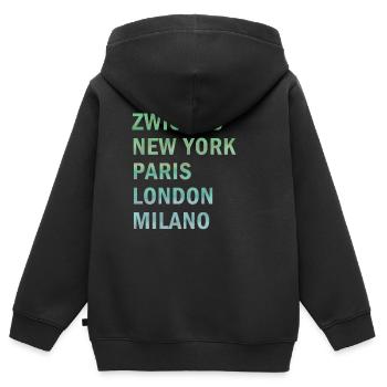 Metropole Zwickau - Kinder Premium Organic Zip Hoodie - Schwarz - Hinten - AI Model Kid Male (0cm)