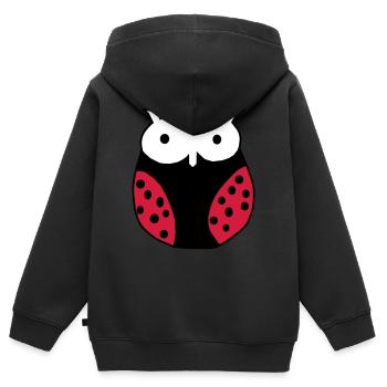 Marienkaefer Gross - Kinder Premium Organic Zip Hoodie - Schwarz - Hinten - AI Model Kid Male (0cm)