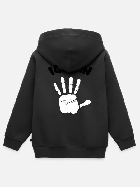 ich bin 5 - Kinder Premium Organic Zip Hoodie - Schwarz