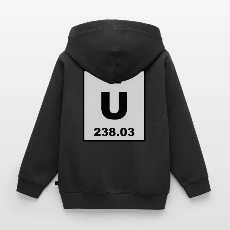 Uranium (U) (element 92) Kids Premium Organic Zip-up Hoodie