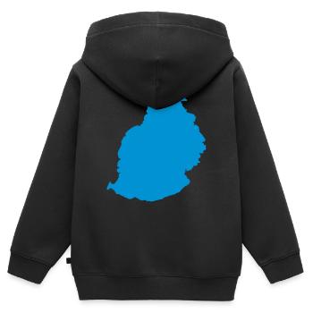 Maurice - Sweat Premium à capuche zippé enfant bio - noir - Dos - AI Model Kid Male (0cm)