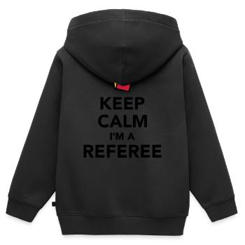 Schiedsrichter - Kinder Premium Organic Zip Hoodie - Schwarz - Hinten - AI Model Kid Male (0cm)