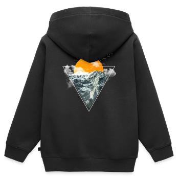 Landschaft - Kinder Premium Organic Zip Hoodie - Schwarz - Hinten - AI Model Kid Male (0cm)