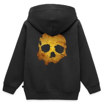Skull - Kids Premium Organic Zip-up Hoodie - black - Back - AI Model Kid Male (0cm)