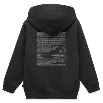 Kite kite de kite-kite de kite de kite - Sweat Premium à capuche zippé enfant bio - noir - Dos - AI Model Kid Male (0cm)
