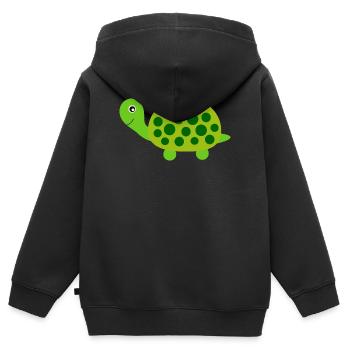 Schildkröten Schildkröten - Kinder Premium Organic Zip Hoodie - Schwarz - Hinten - AI Model Kid Male (0cm)
