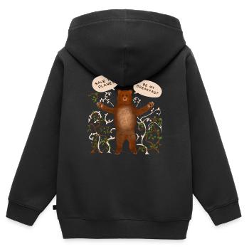 Sauvez la planète... - Sweat Premium à capuche zippé enfant bio - noir - Dos - AI Model Kid Male (0cm)