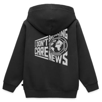Breaking news don t - Kinder Premium Organic Zip Hoodie - Schwarz - Hinten - AI Model Kid Male (0cm)