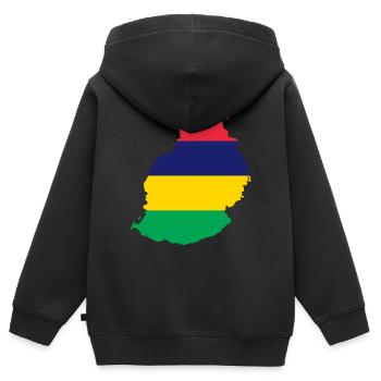 Maurice - Sweat Premium à capuche zippé enfant bio - noir - Dos - AI Model Kid Male (0cm)