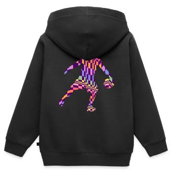 basket-ball modèle de basket-ball jeu de basket-ball - Sweat Premium à capuche zippé enfant bio - noir - Dos - AI Model Kid Male (0cm)