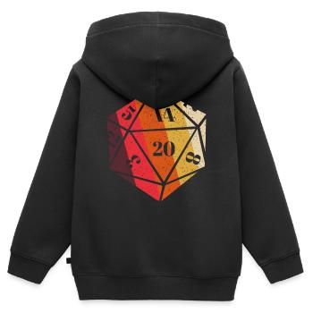 RPG RPG jeux de rôle sur table jeu de rôle de joueur - Sweat Premium à capuche zippé enfant bio - noir - Dos - AI Model Kid Male (0cm)