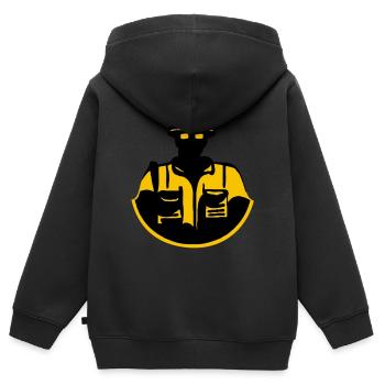 Best Construction Worker - Kids Premium Organic Zip-up Hoodie - black - Back - AI Model Kid Male (0cm)