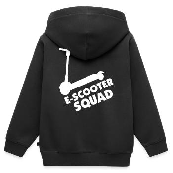 E-Scooter Roller Scooter - Sweat Premium à capuche zippé enfant bio - noir - Dos - AI Model Kid Male (0cm)