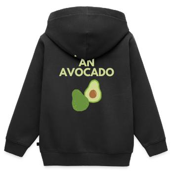 HUG AN AVOCADO - Kids Premium Organic Zip-up Hoodie - black - Back - AI Model Kid Male (0cm)