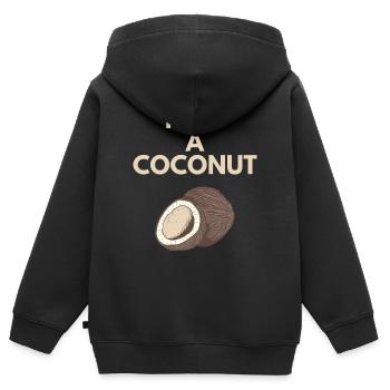 HUG A COCONUT - Kids Premium Organic Zip-up Hoodie - black - Back - AI Model Kid Male (0cm)