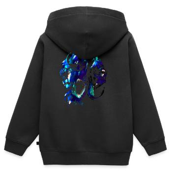 Wolf, Wikinger, germanen, asgard, midgard,valhalla - Kinder Premium Organic Zip Hoodie - Schwarz - Hinten - AI Model Kid Male (0cm)
