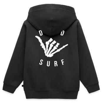 Planche de surf Surfer Sports nautiques - Sweat Premium à capuche zippé enfant bio - noir - Dos - AI Model Kid Male (0cm)