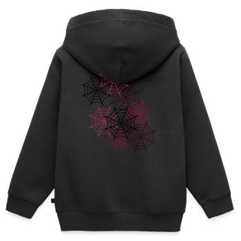 Spinnennetz, spinne, Netze - Kinder Premium Organic Zip Hoodie - Schwarz - Hinten - AI Model Kid Male (0cm)