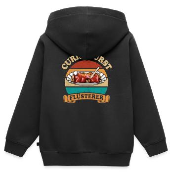 Currywurst Flüsterer - Kinder Premium Organic Zip Hoodie - Schwarz - Hinten - AI Model Kid Male (0cm)