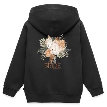 Braut - Kinder Premium Organic Zip Hoodie - Schwarz - Hinten - AI Model Kid Male (0cm)