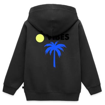 jamaica vibes - Kinder Premium Organic Zip Hoodie - Schwarz - Hinten - AI Model Kid Male (0cm)