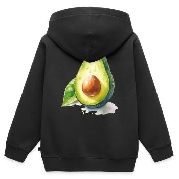 Avocado - Kids Premium Organic Zip-up Hoodie - black - Back - AI Model Kid Male (0cm)